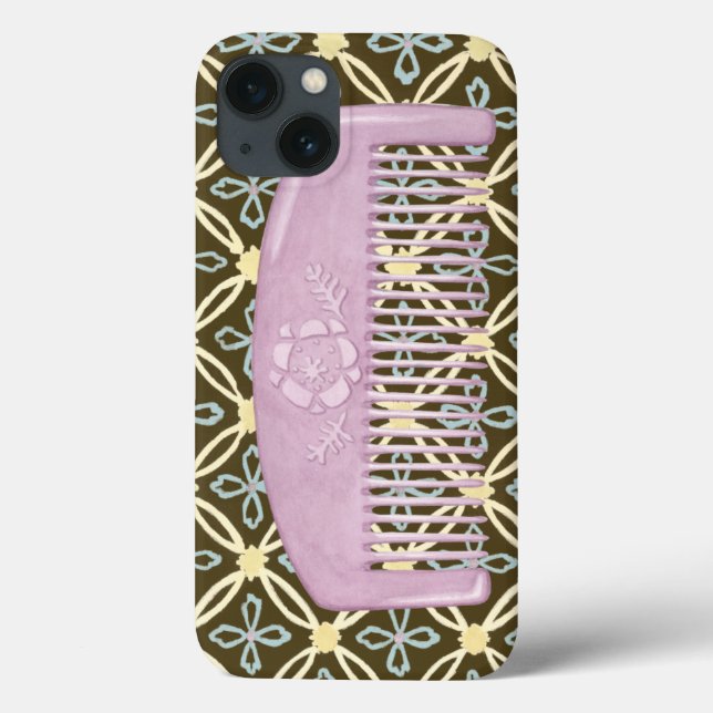 Lavendel-Comb auf Schokoladengrund Case-Mate iPhone Hülle (Rückseite)