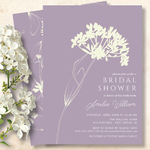 Lavendel & Cream Modernes Brautparty Einladung