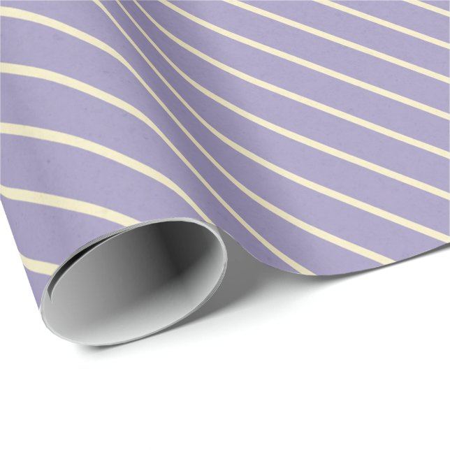 Lavendel Cream Streifen Elegante Pasta Geschenkpapier (Rolleneckpunkt)