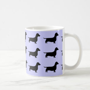 Lavendel-Dackel-Silhouette-Tasse Kaffeetasse