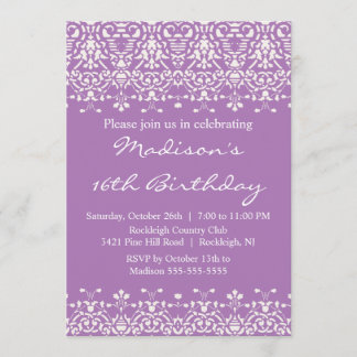 Lavendel-Damast-16. Einladung