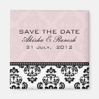 Lavendel-Damast-Save the Date Magnet