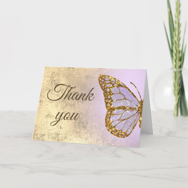 Lavendel Design Dankeschön Karte (Vorderseite)