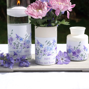 Lavendel, Dusty Blue Mittelstück-Wrapper-Etiketten Poster
