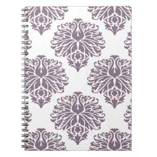 Lavendel Elegant Damast Notizblock