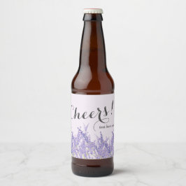 Lavendel, elegant, modern, trendig, floral , lila bierflaschenetikett