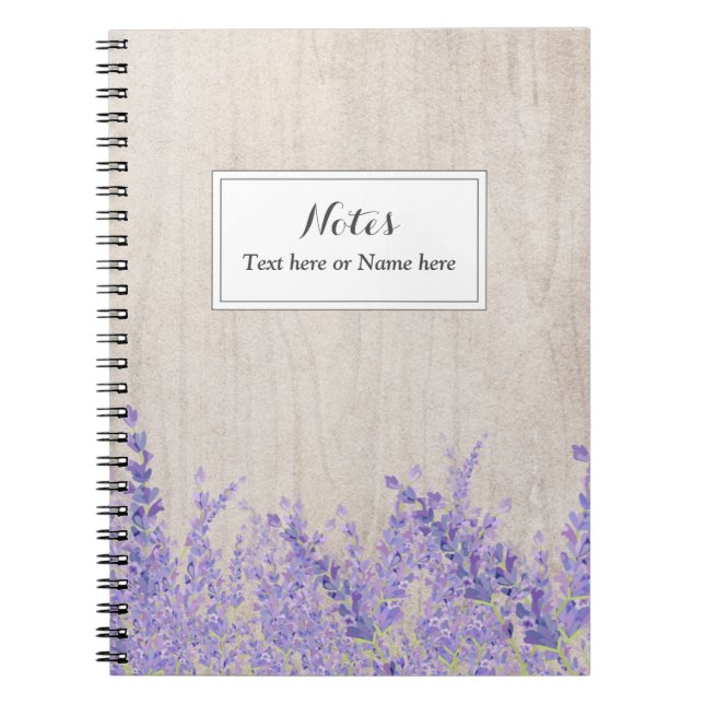 Lavendel, elegant, modern, trendig, floral , lila notizblock (Vorderseite)