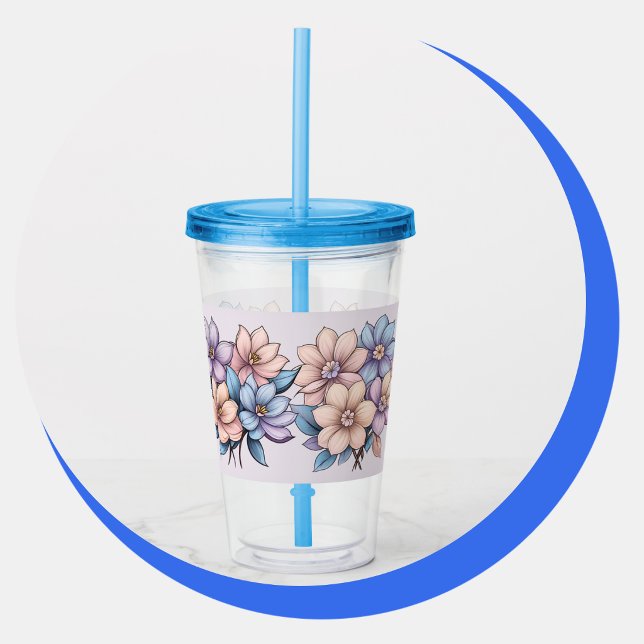 Lavendel Errötend Acryltrinkbecher (Lavender Blushing Acrylic Tumbler
)