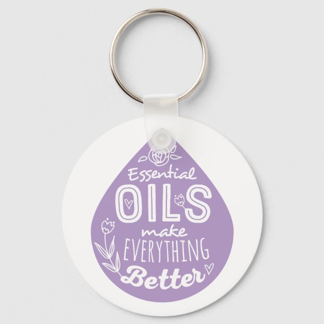Lavendel Essential Oil Schlüsselanhänger (Vorderseite)