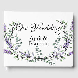 Lavendel Eucalyptus watercolor Gästebuch