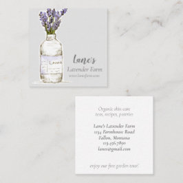 Lavendel Farm Bio Kräuter Aromatherapie Quadratische Visitenkarte