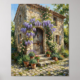 Lavendel Feld Stein Scheune II Provence Poster