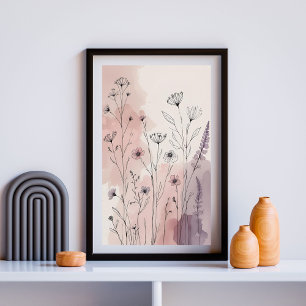 Lavendel-Feld-Träume Sanfte botanische Wiesen-Da Poster