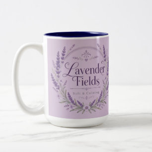 Lavendel-Felder-Akzent-Tasse Zweifarbige Tasse
