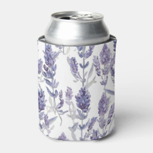 Lavendel Felder Lila Wasserfarben-Blumenmuster Dosenkühler