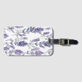 Lavendel Felder | Lila Wasserfarben-Blumenmuster Gepäckanhänger