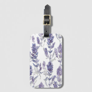 Lavendel Felder Lila Wasserfarben-Blumenmuster Gepäckanhänger