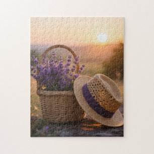 Lavendel Field at Sunset - Lila Landschaft in Sere