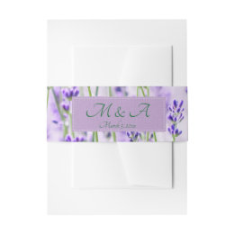 Lavendel Fields Wedding Einladungs Bauchband Einladungsbanderole