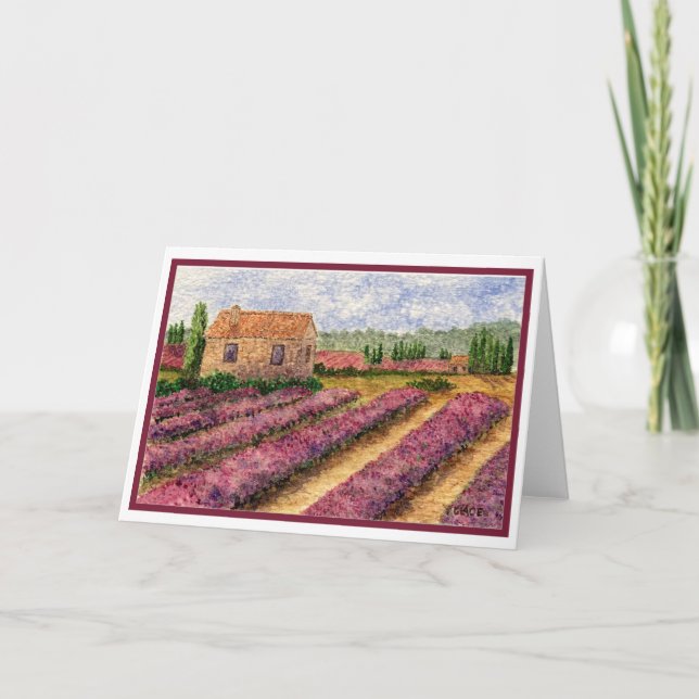 Lavendel Fieldsin Provence Karte (Vorderseite)