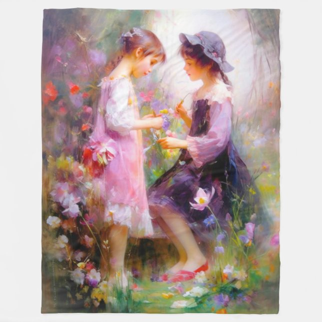 Lavendel Fleecedecke (Vorderseite)