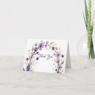 Lavendel Flieder Floral Dankeskarte
