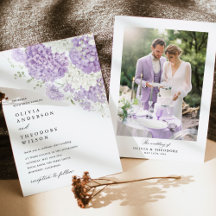 Lavendel Flieder Weiße Florale Foto Hochzeit