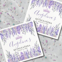 Lavendel Floral Lila Quinceanera