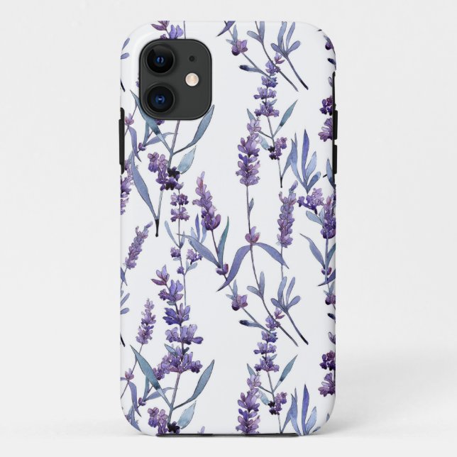 Lavendel floral on White Case-Mate iPhone Hülle (Rückseite)