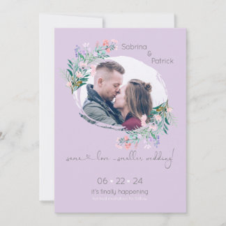 Lavendel floral Paint Stroke Frame Save The Date