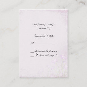 Lavendel-floral-RSVP-Karte Begleitkarte