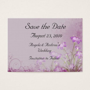 Lavendel Floral Save the Date Card