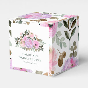 Lavendel Floral Wasserfarbe Brautparty Custom Geschenkschachtel