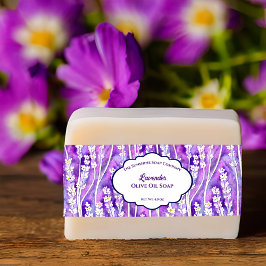 Lavendel Floral Wasserfarbe Seife Bauchband Einladungsbanderole
