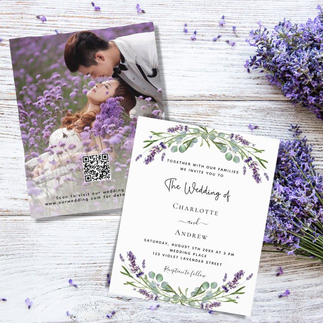 Lavendel Florals Foto QR UAWG Budget Hochzeit (Von Creator hochgeladen)
