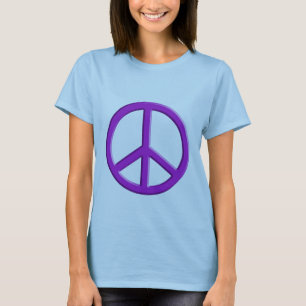Lavendel-Friedenszeichen T-Shirt