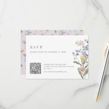 Lavendel-Frühlings-Wiesenhochzeit QR-Code