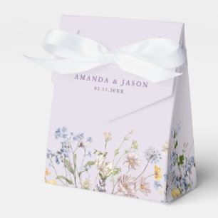 Lavendel-Frühlings-Wildblumenwiese-Gartenhochzeit Geschenkschachtel