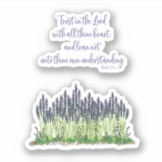Lavendel Garden Design. Ermutigend Vers. Aufkleber