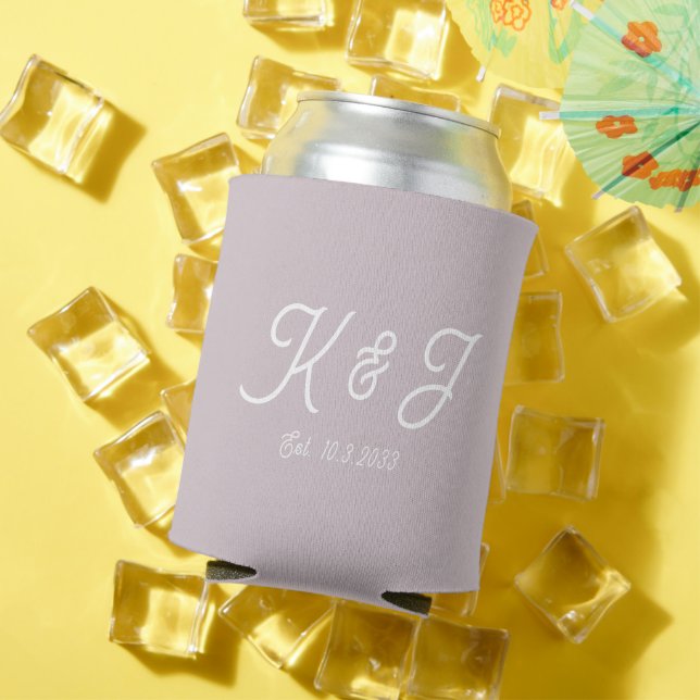 Lavendel Gastgeschenk Hochzeit Mit Monogramm Dose  Dosenkühler (In Situ Sommer)