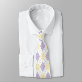 Lavendel & Gelbe Raute Necktie Krawatte