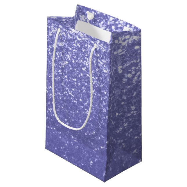 Lavendel Glitzern Glitzer Kleine Geschenktüte (Vorderseite Schrägansicht)