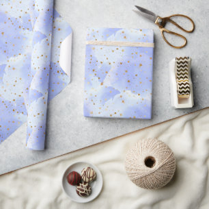 Lavendel Golden Star Geschenkpapier