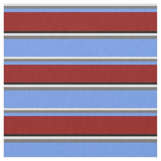 Lavendel, Grau, Cornblume Blau, Dunkelrot und Schw Stoff (Nahaufnahme)