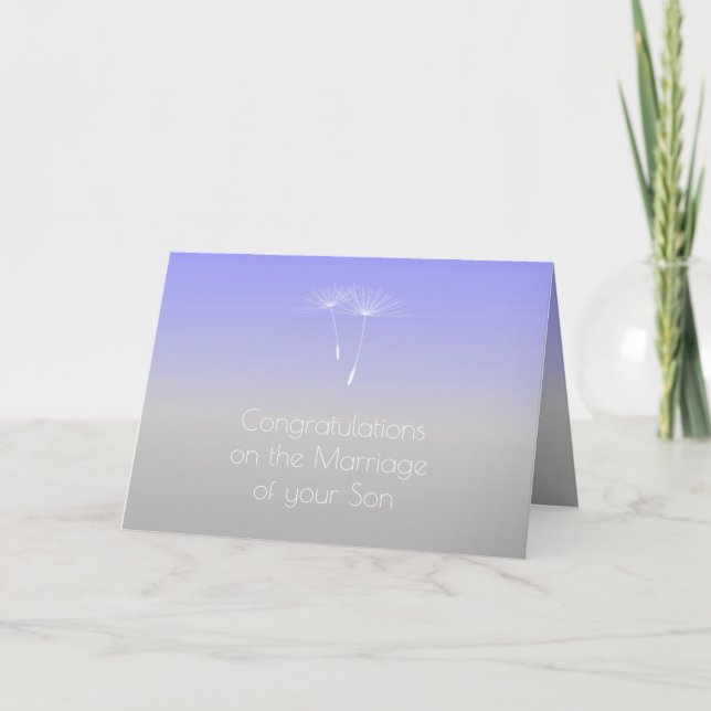 Lavendel-graue Eltern der Braut-Glückwünsche Karte (Vorderseite)