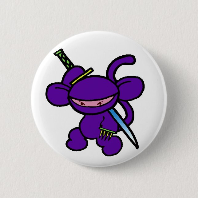 Lavendel Greifer-Keine Wörter Button (Vorderseite)