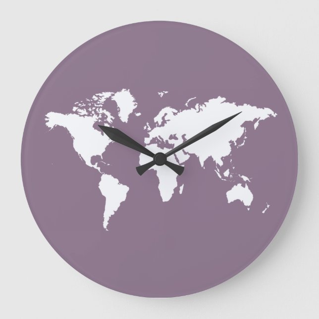 Lavendel Große Wanduhr (Vorderseite)