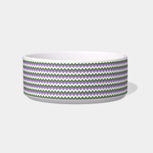 Lavendel, Grün und Weiß Zickzack Zigzag Napf