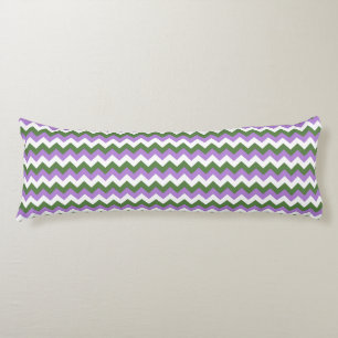 Lavendel, Grün und Weiß Zickzack Zigzag Seitenschläferkissen