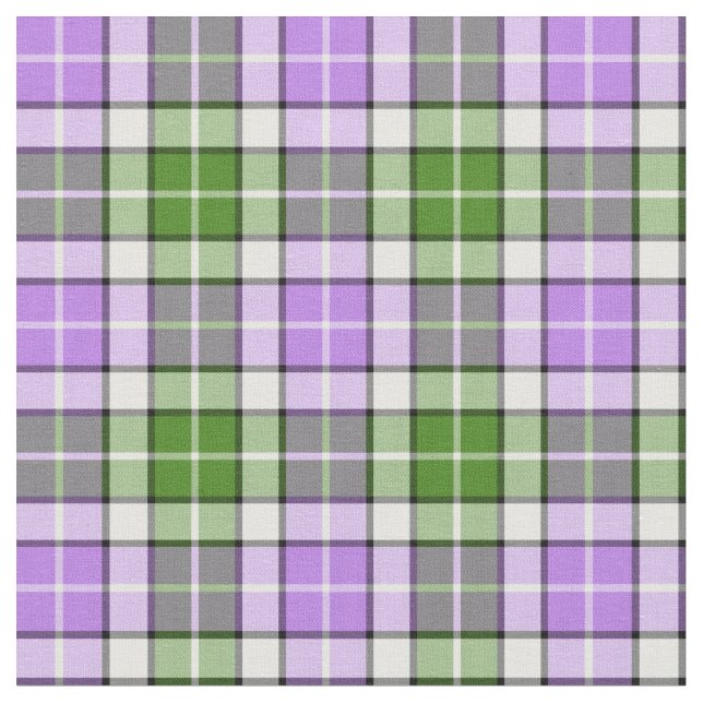Lavendel-, Grün-und weißeskariertes Stoff (Nahaufnahme)